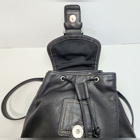 2005 Coach Soho Buckle Backpack EUC *Black/Silver* - Picture 5 of 16